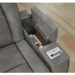 Next-Gen Durapella PWR REC Sofa with ADJ Headrest SLATE