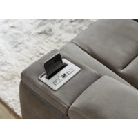 Next-Gen Durapella PWR REC Sofa with ADJ Headrest SLATE