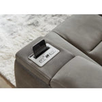Next-Gen Durapella PWR REC Sofa with ADJ Headrest SLATE