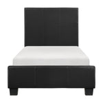 Lorenzi Twin Platform Bed BLACK VINLY