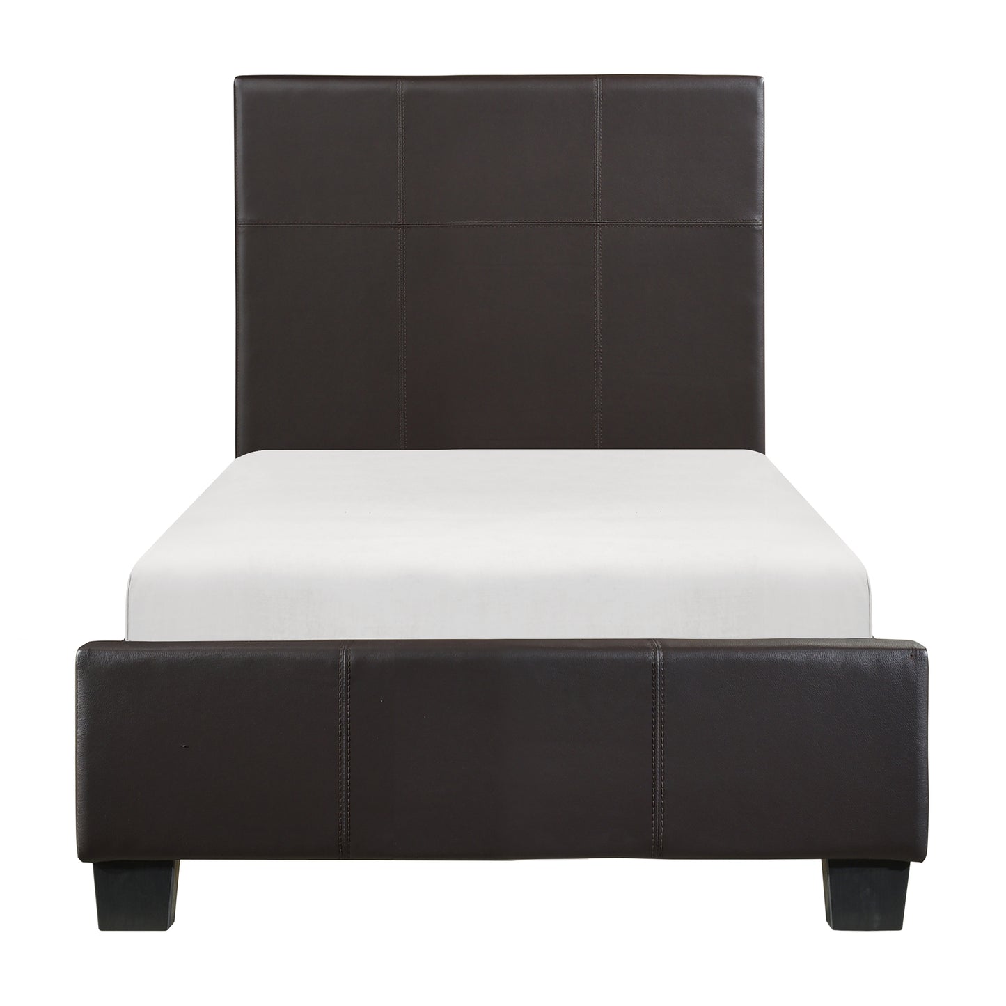 Lorenzi Twin Platform Bed DARK BROWN