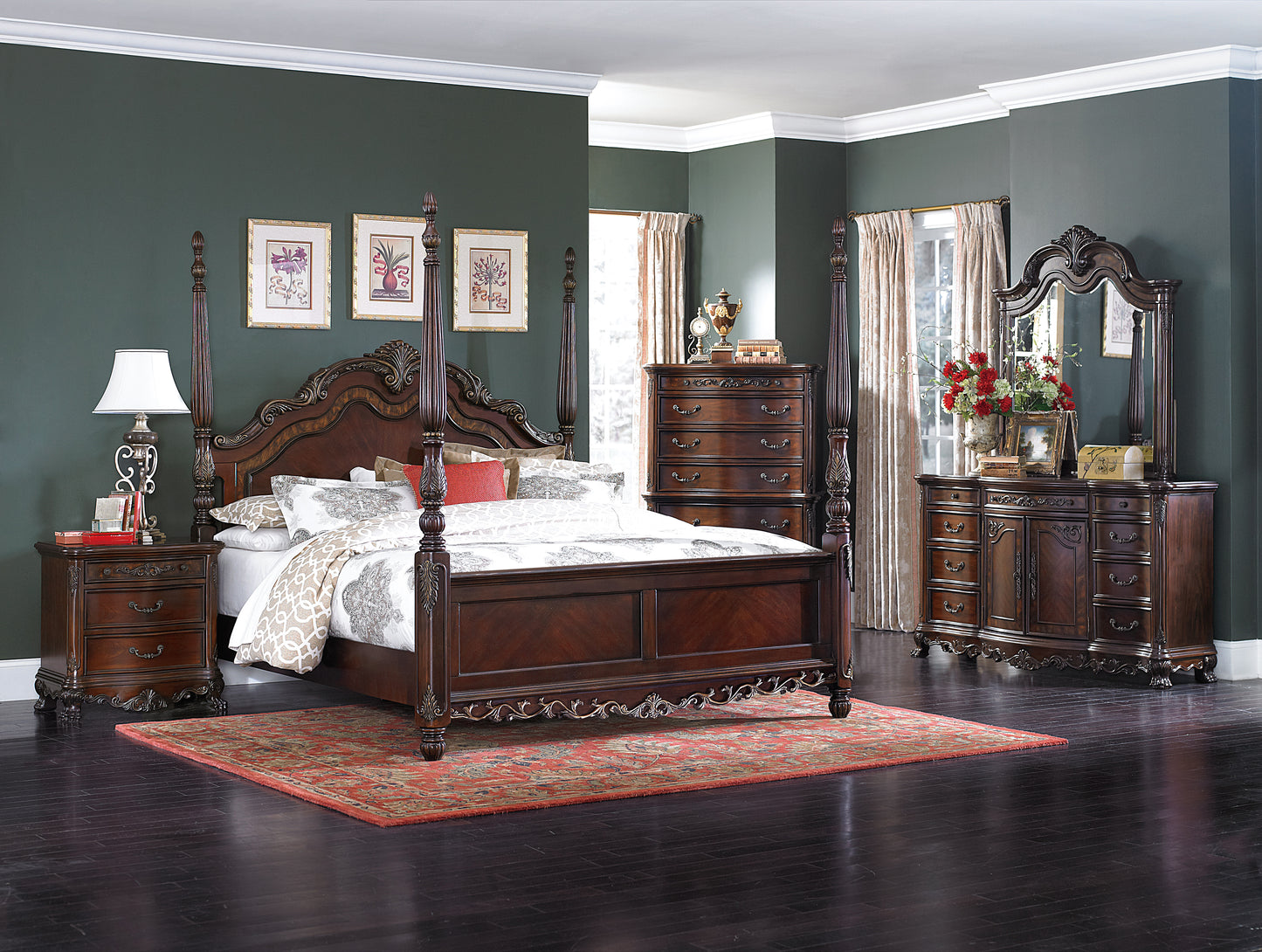 Deryn 5 Drawer Chest CHERRY