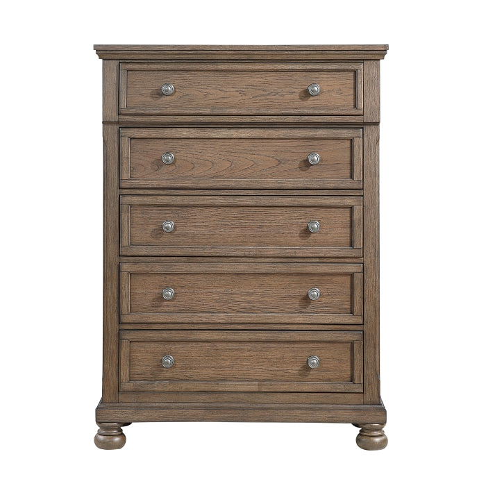 Bethel 5 Drawer Chest ANTIQUE BROWN