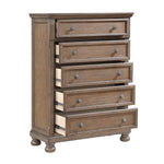 Bethel 5 Drawer Chest ANTIQUE BROWN