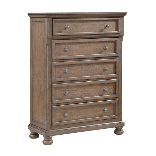 Bethel 5 Drawer Chest ANTIQUE BROWN