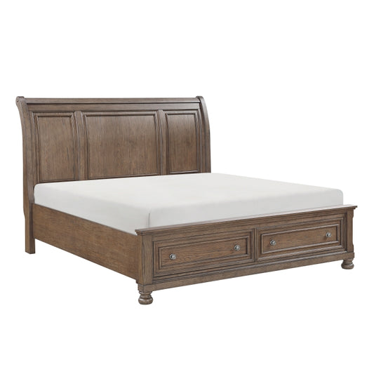 Cumberland Queen Storage Platform Bed ANTIQUE BROWN