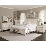 Cumberland Queen Storage Platform Bed WIRE BRUSHED WHITE