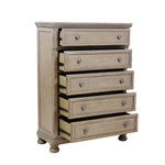 Bethel 5 Drawer Chest WIRE BRUSH GREY
