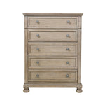 Bethel 5 Drawer Chest WIRE BRUSH GREY