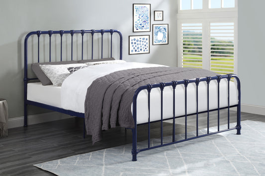 Bethany Queen Platform Bed BLUE