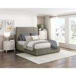 Paola Queen Platform Bed FOREST GREEN