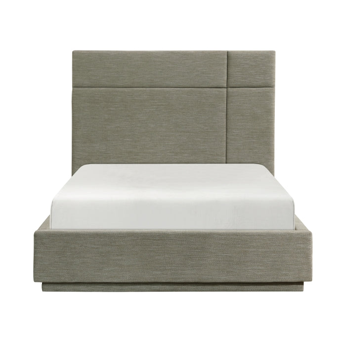 Paola Queen Platform Bed FOREST GREEN
