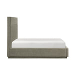 Paola Queen Platform Bed FOREST GREEN
