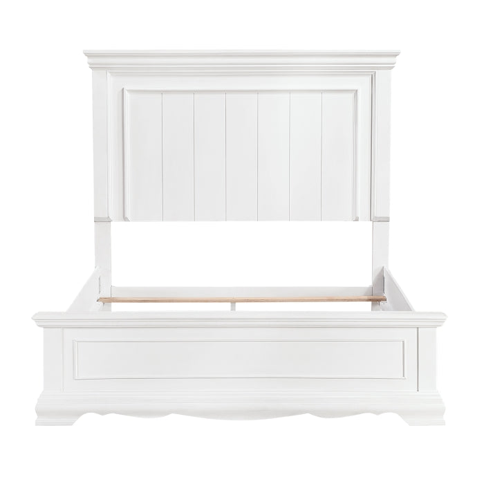 York Queen Bed WHITE