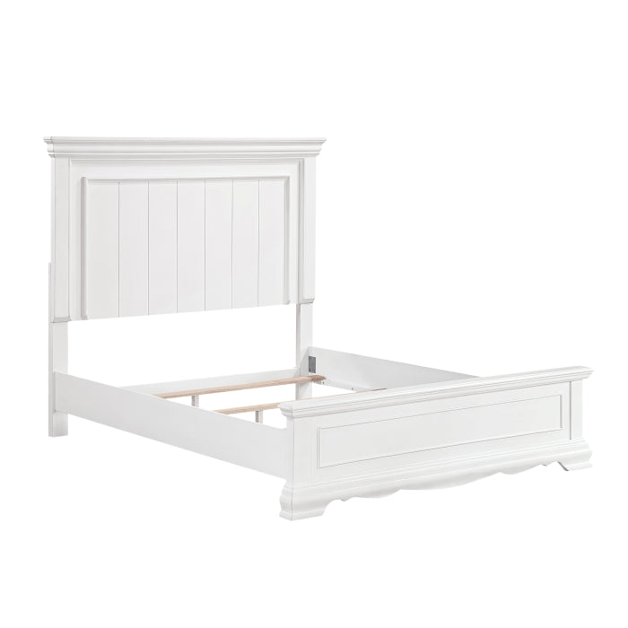 York Queen Bed WHITE