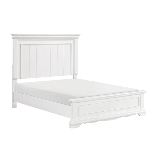 York Queen Bed WHITE