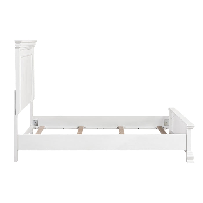 York Queen Bed WHITE