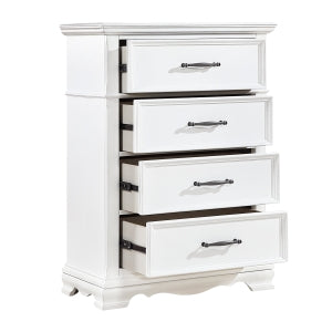 York 5 Drawer Chest WHITE