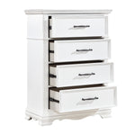 York 5 Drawer Chest WHITE