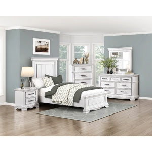 York Twin Bed WHITE