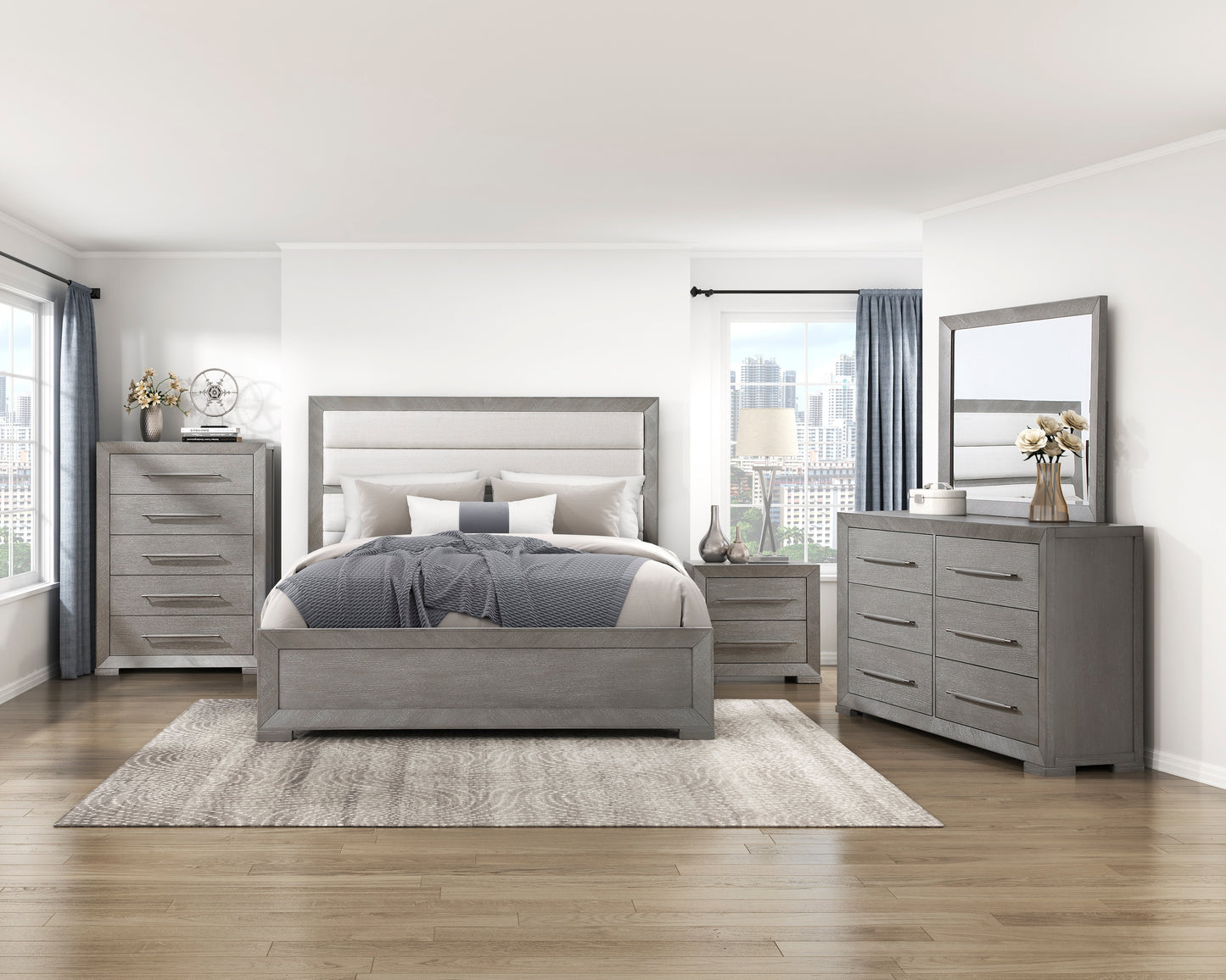 Owen Queen Bed GREY