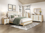 Sterling Queen Bed W/Led NATURAL/WHITE
