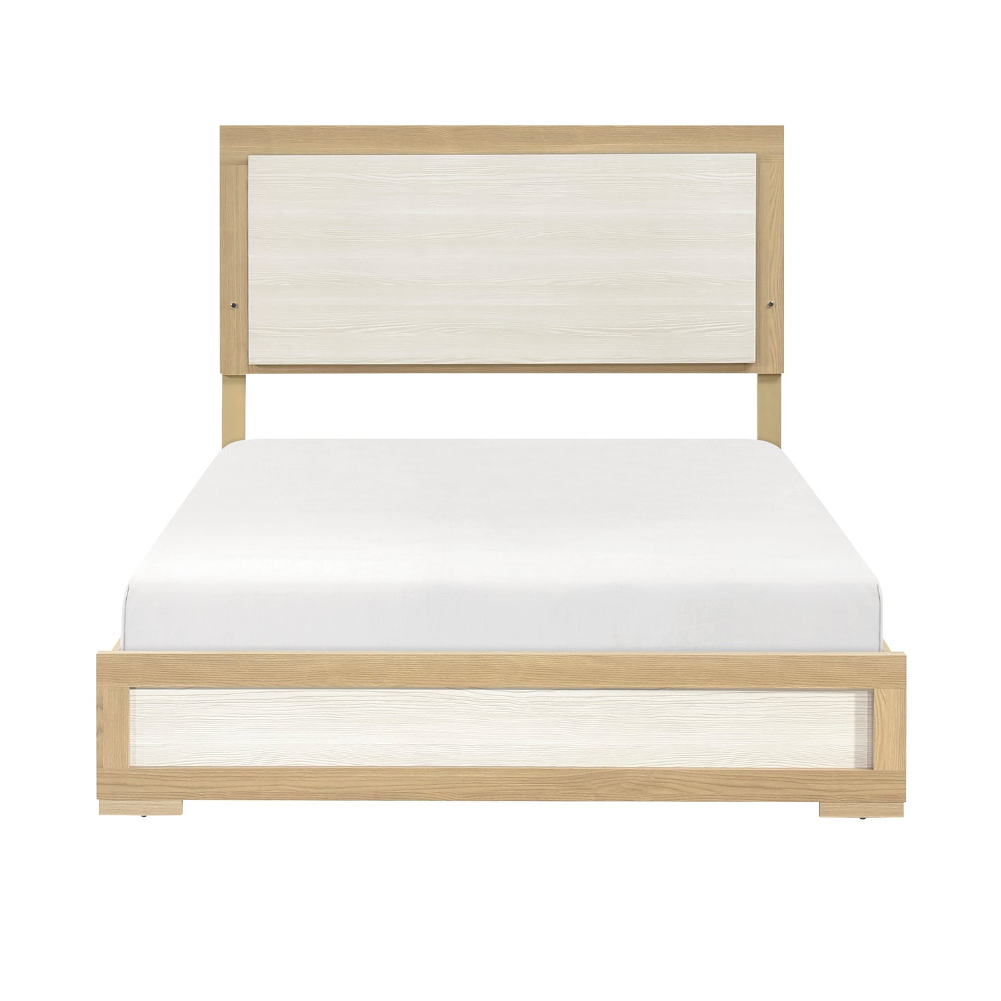 Sterling Queen Bed W/Led NATURAL/WHITE
