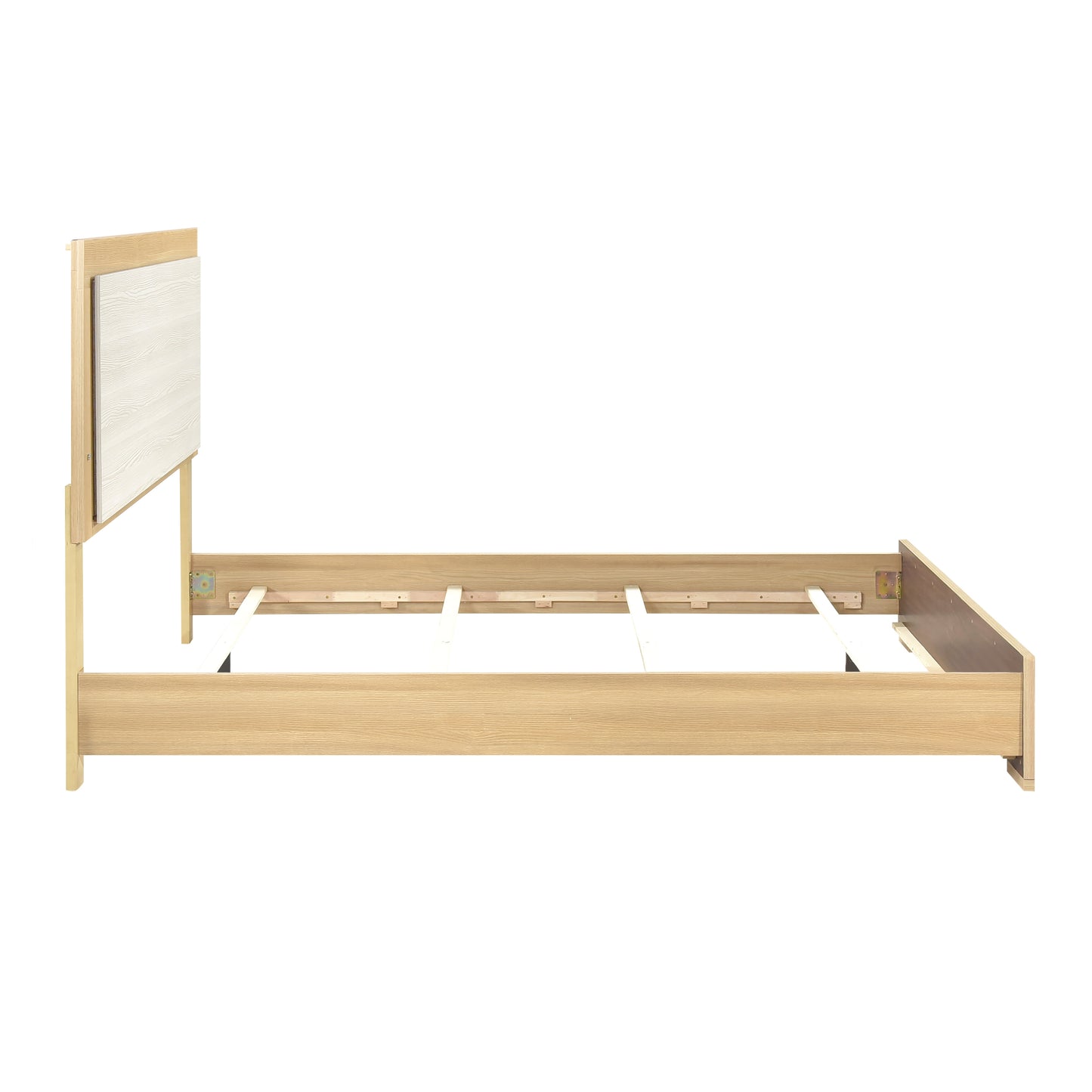 Sterling Queen Bed W/Led NATURAL/WHITE