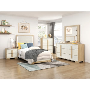 Twin Sterling Bed NATURAL/WHITE