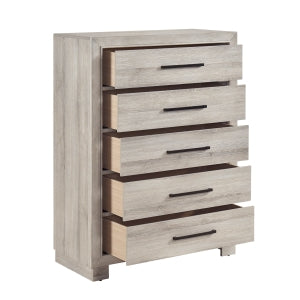 Everett 5 Drawer Chest GREY