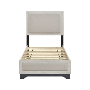 Westport Twin Platform Bed WHITE OAK/GREY