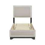 Westport Twin Platform Bed WHITE OAK/GREY