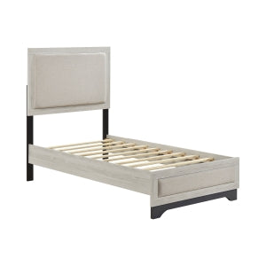 Westport Twin Platform Bed WHITE OAK/GREY