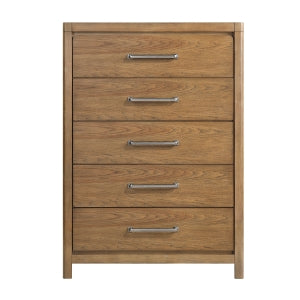 Charlotte 5 Drawer Chest LITE BROWN