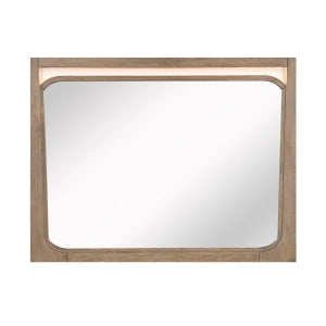 Riley Dresser Mirror W/LED LITE BROWN