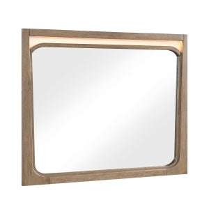 Riley Dresser Mirror W/LED LITE BROWN