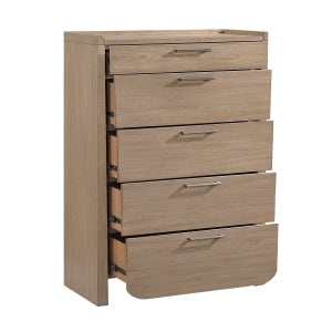 Riley 5 Drawer Chest LITE BROWN