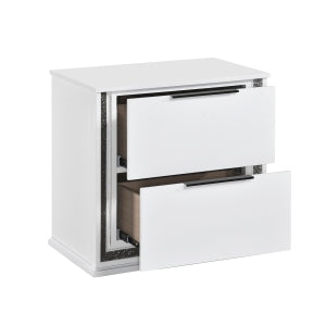 Lumin Night Stand W/LED - WHITE