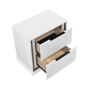 Lumin Night Stand W/LED - WHITE