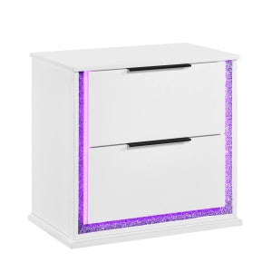 Lumin Night Stand W/LED - WHITE