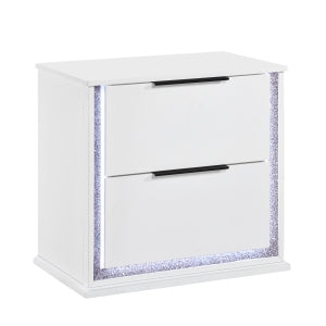 Lumin Night Stand W/LED - WHITE