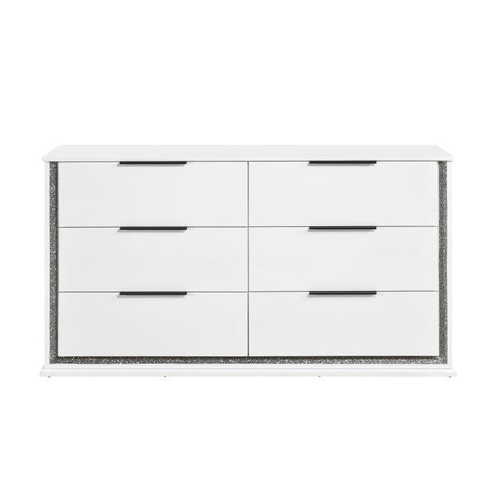 New Collection #2390 Dresser W/Led WHITE