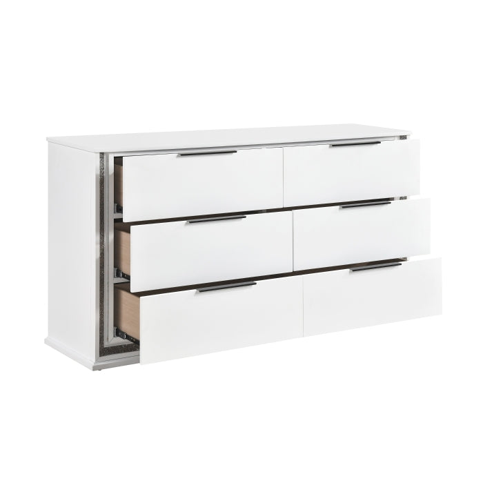 New Collection #2390 Dresser W/Led WHITE