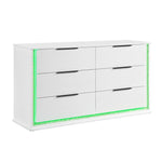 New Collection #2390 Dresser W/Led WHITE