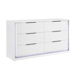 New Collection #2390 Dresser W/Led WHITE