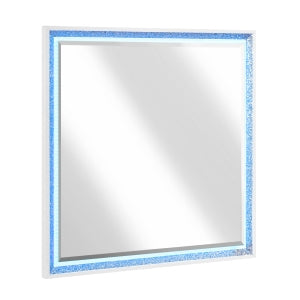 New Collection #2390 Dresser Mirror W/LED- WHITE