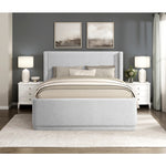 Carmel Queen Platform Bed LITE GREY