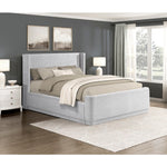 Carmel Queen Platform Bed LITE GREY