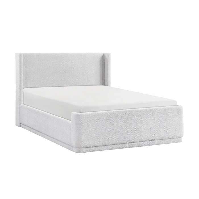Carmel Queen Platform Bed LITE GREY