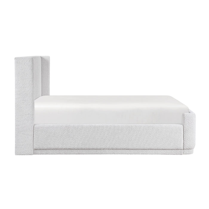Carmel Queen Platform Bed LITE GREY